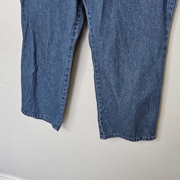 Chic Womens 16 Petite Elastic Waist Blue Jean Pull On Pants High Rise Stretch - Picture 3 of 11